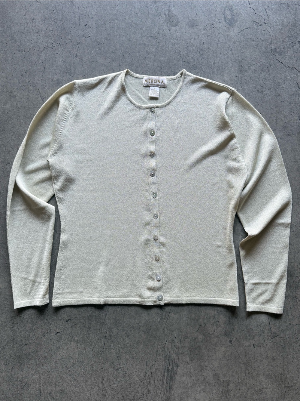 Merona - Light Beige Button-Up Women's Cardigan - Size S